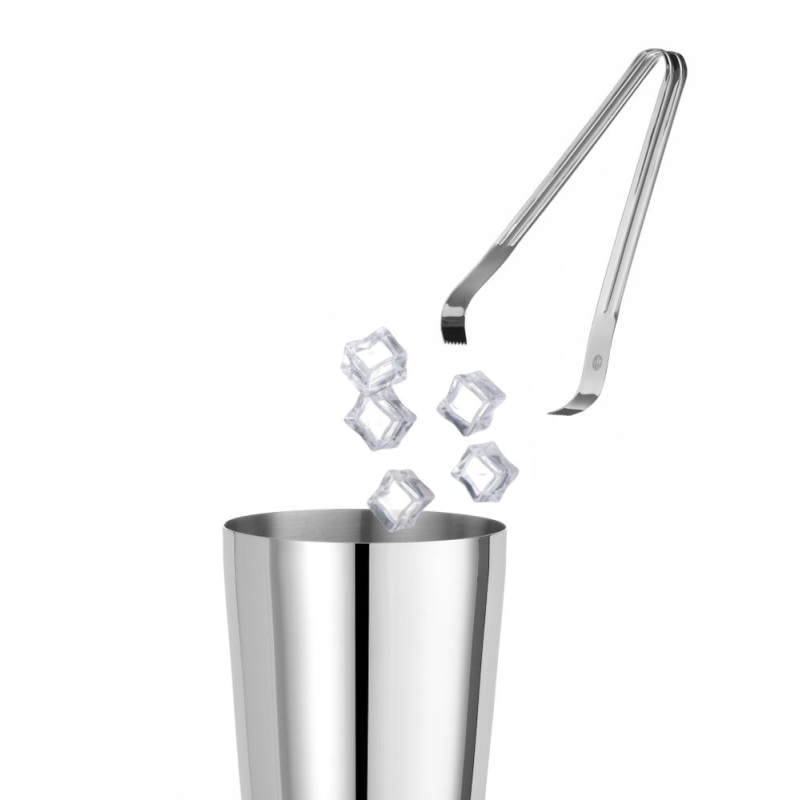 Pince &agrave; Gla&ccedil;ons en Acier Inoxydable Argent, BarUp, Longueur 180mm - Hendi