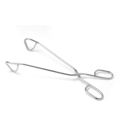 Pince de service courb&eacute;e en acier inoxydable, 295mm, passe au lave-vaisselle - Hendi