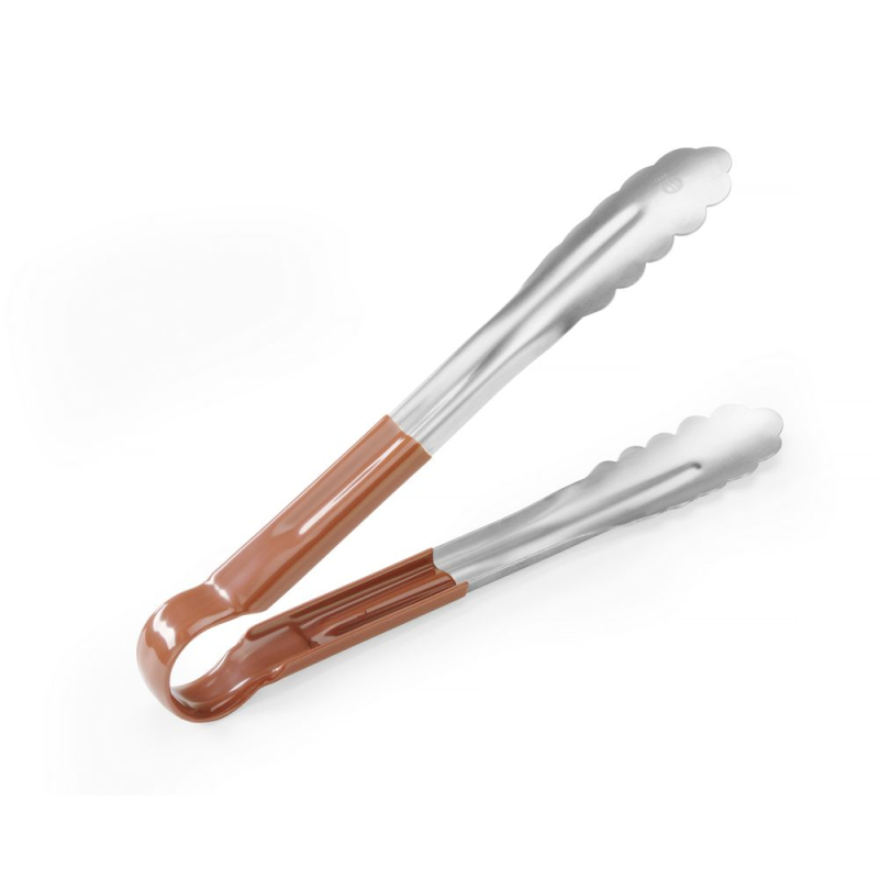 Pince de service HACCP professionnelle 250mm, Brun - Hendi