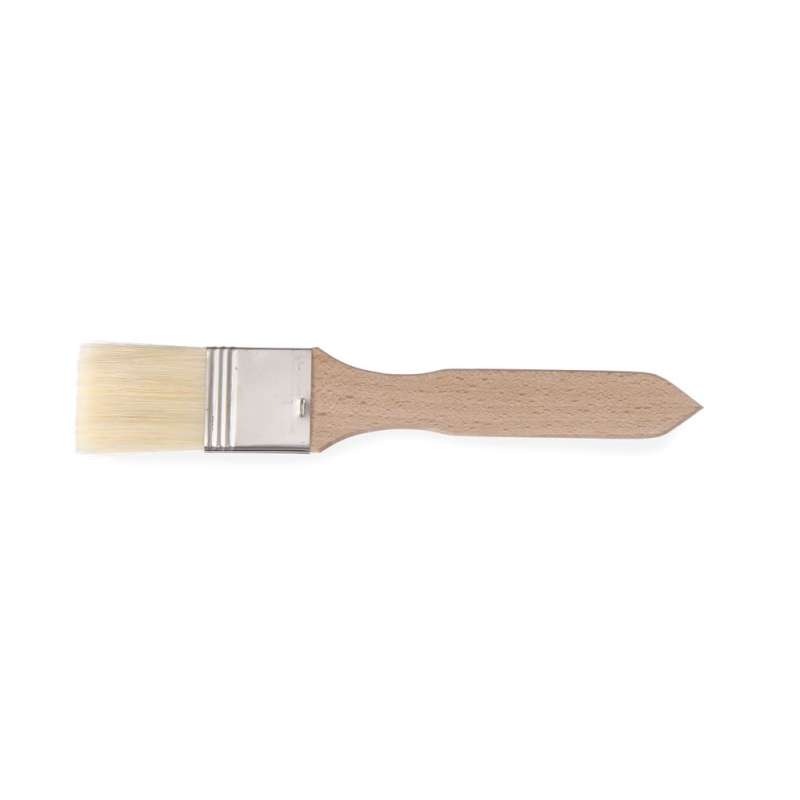 Pinceau de cuisine plat, 2 pi&egrave;ces, manche en bois, 210x40mm - Hendi