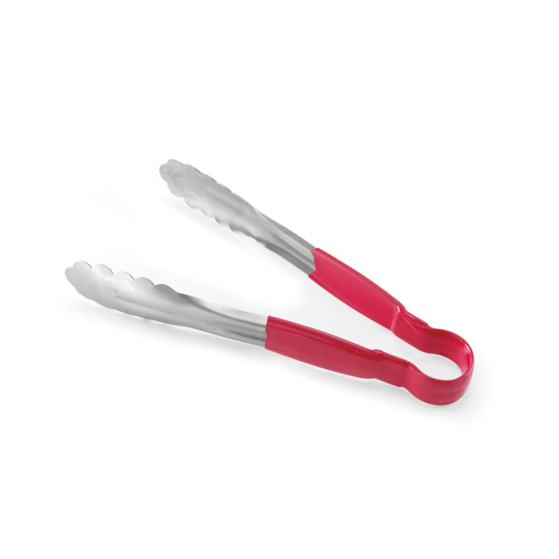 Pinces de service alimentaires HACCP professionnelles 300 mm, Rouge - Hendi