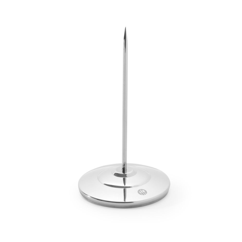 Pique Fiches Rond en Inox, Diam&egrave;tre 80mm, Hauteur 150mm - Hendi
