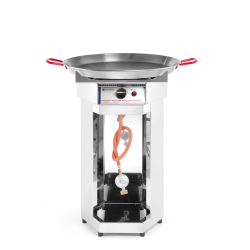 Plancha &agrave; Gaz Professionnelle Fiesta 600 Acier Inoxydable &Oslash; 600 mm 4,8kW - Hendi