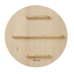 Planche &agrave; d&eacute;couper &agrave; pizza en bois de h&ecirc;tre, diam&egrave;tre 500mm, avec guides de coupe pour 6 parts - Hendi