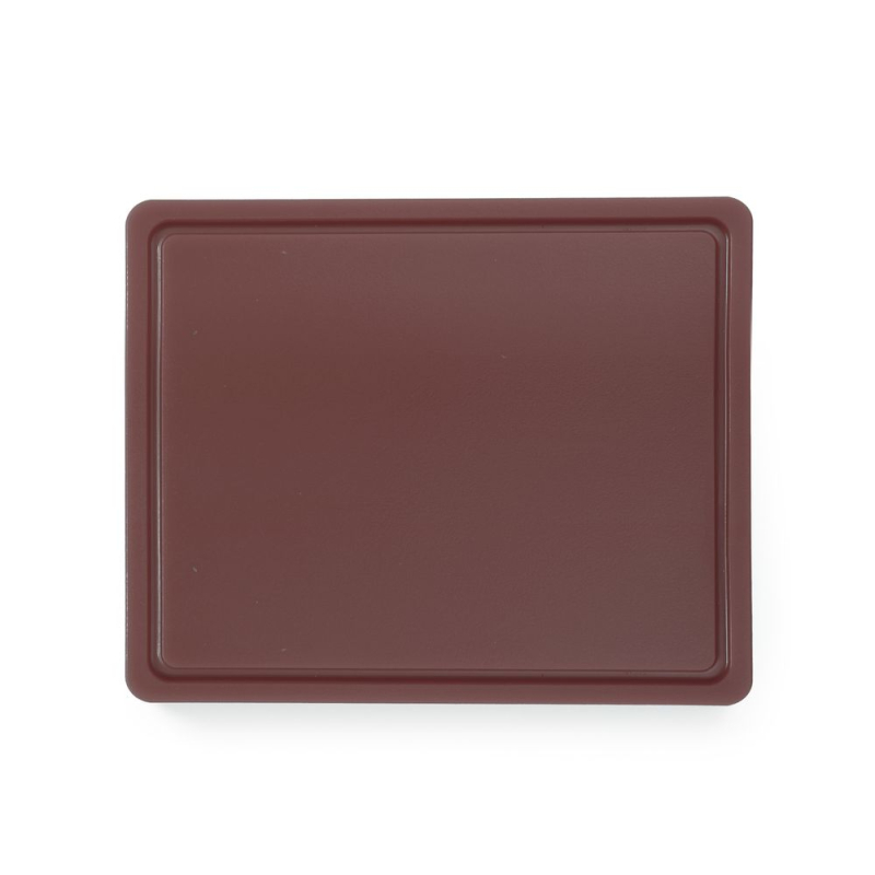 Planche &agrave; D&eacute;couper HACCP GN 1/2 Brune 325x265mm avec Rigole - Hendi