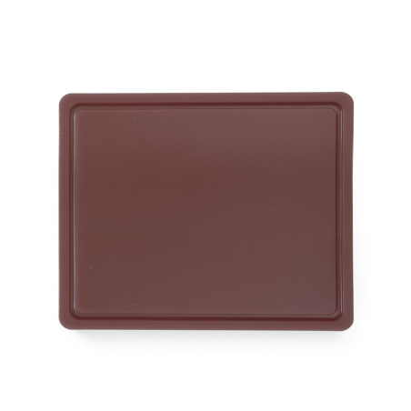 Planche &agrave; D&eacute;couper HACCP GN 1/2 Brune 325x265mm avec Rigole - Hendi