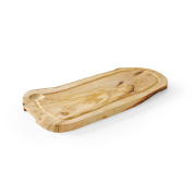 Planche &agrave; D&eacute;couper Professionnelle en Bois d'Olivier avec Rigole, 400x250x18mm - Hendi