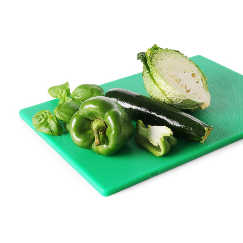 Planche &agrave; D&eacute;couper Professionnelle HACCP, Verte, 600x400mm - Hendi