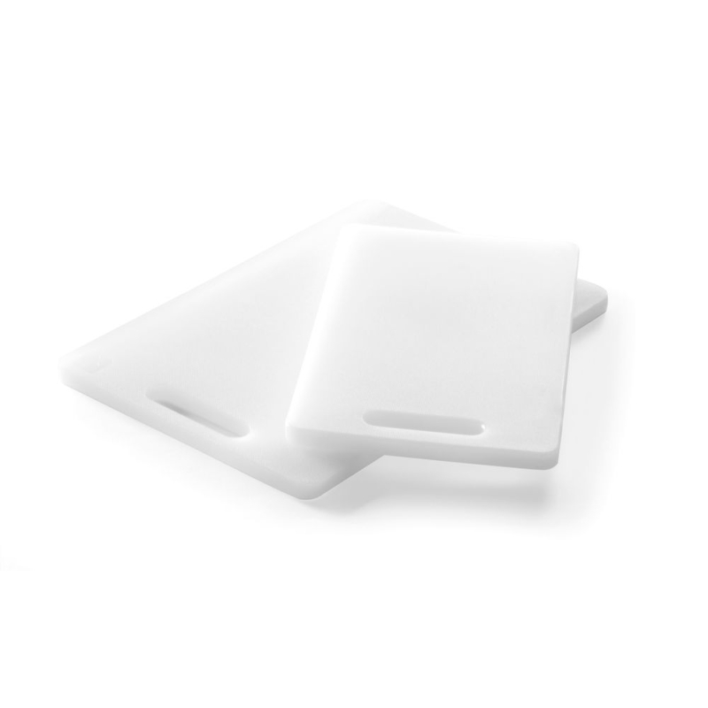 Planche &agrave; D&eacute;couper Professionnelle HDPE Blanche 250x150mm avec Poign&eacute;e - Hendi