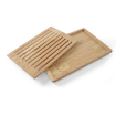 Planche &agrave; Pain Professionnelle en Bois d'H&eacute;v&eacute;a, Grille Amovible, 475x322mm - Hendi