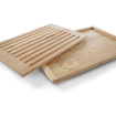Planche &agrave; Pain Professionnelle en Bois d'H&eacute;v&eacute;a, Grille Amovible, 475x322mm - Hendi