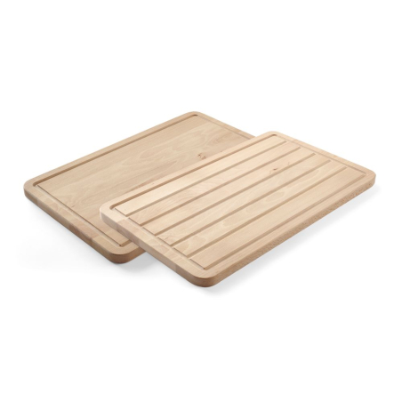 Planche &agrave; pain r&eacute;versible en bois de h&ecirc;tre massif, 530x325mm - Hendi