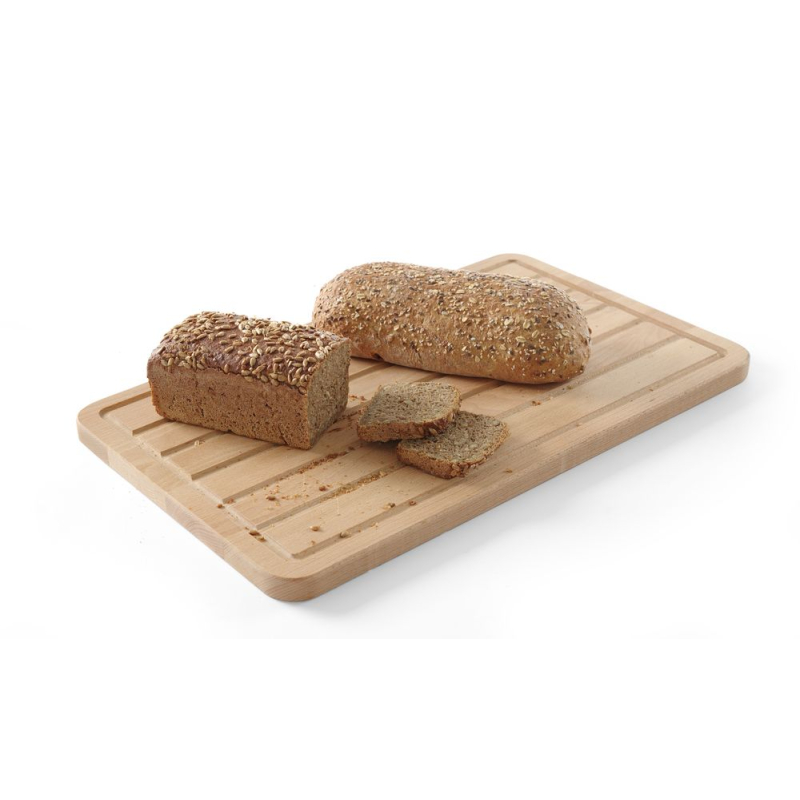 Planche &agrave; pain r&eacute;versible en bois de h&ecirc;tre massif, 530x325mm - Hendi
