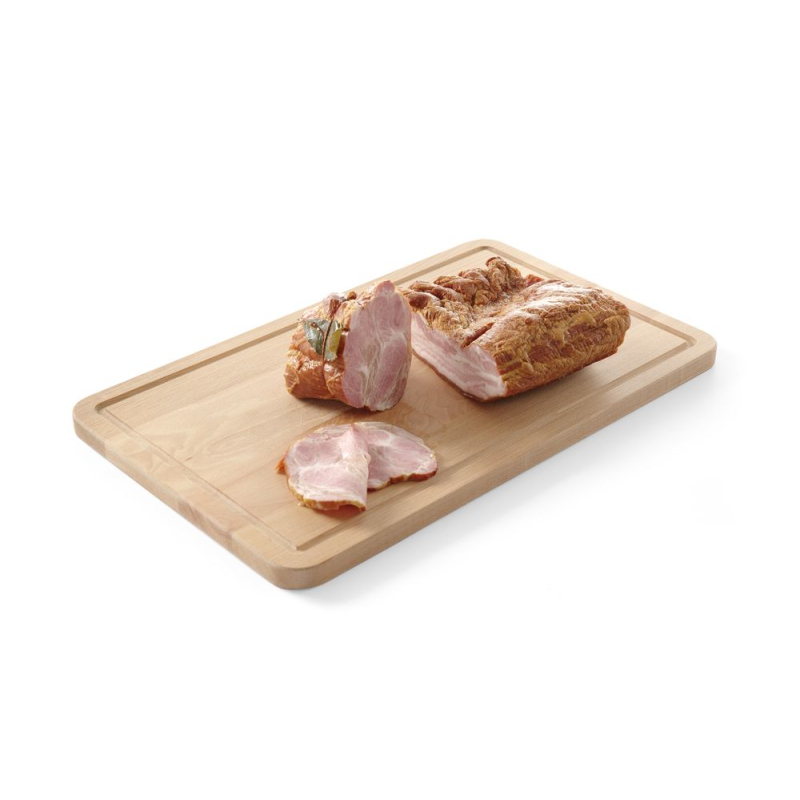 Planche &agrave; pain r&eacute;versible en bois de h&ecirc;tre massif, 530x325mm - Hendi