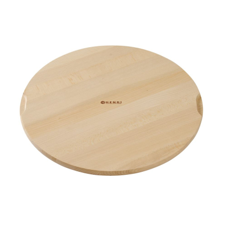 Planche &agrave; Pizza Professionnelle en Bois de H&ecirc;tre, Rainures de D&eacute;coupe, Diam&egrave;tre 300mm - Hendi