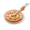 Planche &agrave; Pizza Professionnelle en Bois de H&ecirc;tre, Rainures de D&eacute;coupe, Diam&egrave;tre 300mm - Hendi