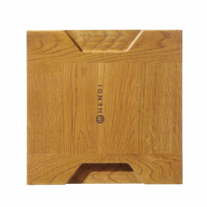 Planche de pr&eacute;sentation carr&eacute;e en ch&ecirc;ne, 270x270x20mm - Hendi