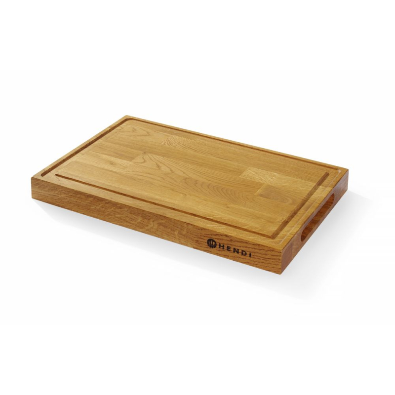 Planche de Pr&eacute;sentation en Ch&ecirc;ne Double Face 420x280x40mm pour Service &Eacute;l&eacute;gant - Hendi