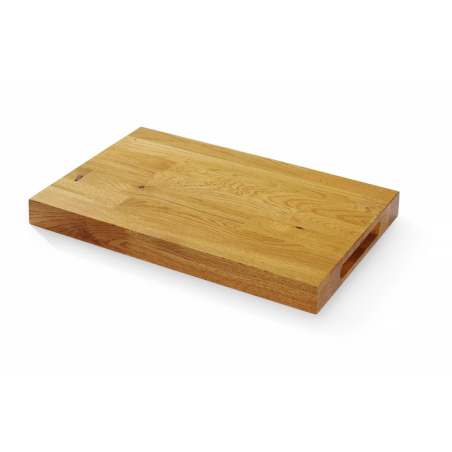 Planche de Pr&eacute;sentation en Ch&ecirc;ne Double Face 420x280x40mm pour Service &Eacute;l&eacute;gant - Hendi