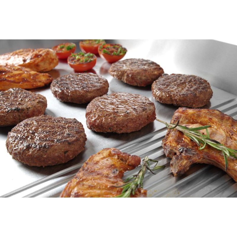 Plaque &agrave; snacker Grill &Eacute;lectrique 2 Zones 2/3 Lisse 1/3 Rainur&eacute; Profi Line 3500W - Hendi