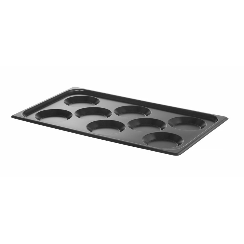 Plaque de cuisson Antiadh&eacute;sive GN 1/1 avec 8 Moules &agrave; &OElig;ufs/Pancakes CONVECTOMAT EGGPLATE - Hendi