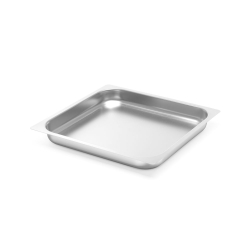 Plaque Gastronorme GN 2/3 Inox 18/8 Professionnelle - 354x325x40mm - Hendi