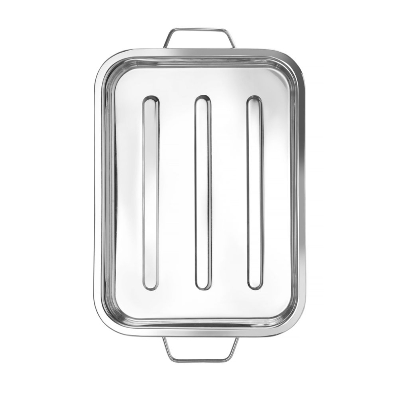 Plat &agrave; Four Professionnel Inox 43x31x6 cm - Hendi