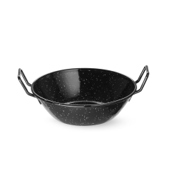 Plat &agrave; Paella Profond en T&ocirc;le d'Acier &Eacute;maill&eacute; ⌀205x57mm - Hendi