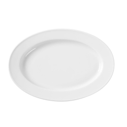 Plat Ovale Blanc C&eacute;ramique 340x240mm Professionnel - Hendi