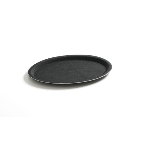 Plateau Antid&eacute;rapant Ovale Noir 160x230mm - Hendi