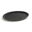 Plateau de service ovale antid&eacute;rapant noir 290x210mm - Hendi