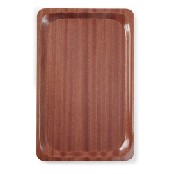 Plateau de Service Rectangulaire Antid&eacute;rapant Stratifi&eacute; Acajou GN 1/1 530x325mm - Hendi