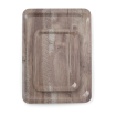 Plateau de service rectangulaire en m&eacute;lamine effet bois fonc&eacute; 370x530mm - Hendi