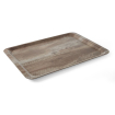 Plateau de service rectangulaire en m&eacute;lamine effet bois fonc&eacute; 370x530mm - Hendi