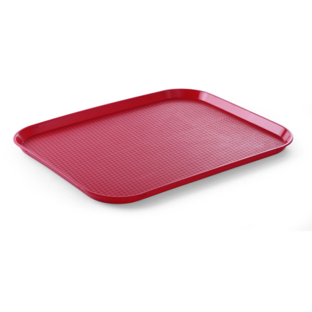 Plateau Fast-Food Grand Format, Rouge, 350x450mm, &Eacute;quipement Professionnel - Hendi