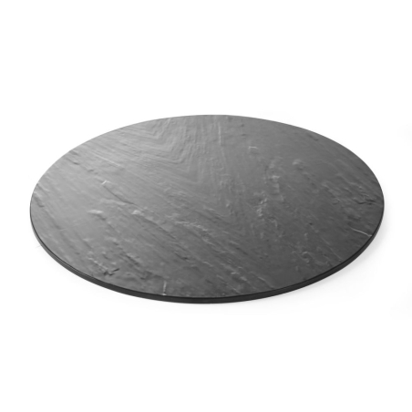 Plateau Rond de Service Imitation Ardoise/Granite, ⌀430x7mm - Hendi