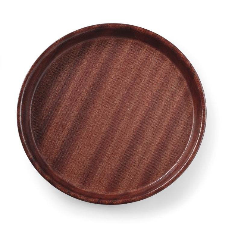 Plateau rond Woodform AmerBox Acajou ⌀320mm x 35mm - Hendi