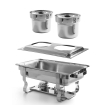 Plateau support inox GN 1/1 pour 2 bacs bain-marie 530x325x30mm - Hendi