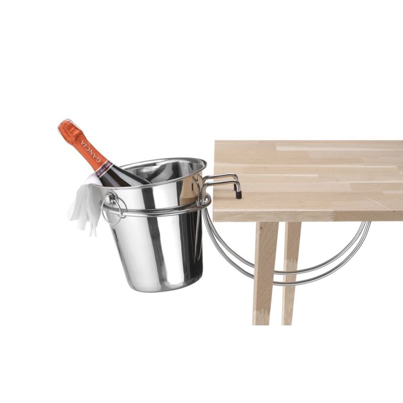 Porte-seau &agrave; champagne de table professionnel en acier inoxydable BarUp, anti-rayures - Hendi