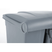 Poubelle &agrave; p&eacute;dale 68L Gris clair, AmerBox - Hendi