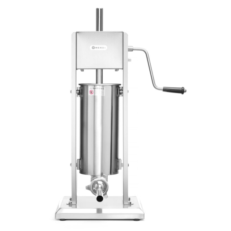 Poussoir &agrave; Saucisses Professionnel Inox 5L, Double Vitesse, 4 Entonnoirs - Hendi