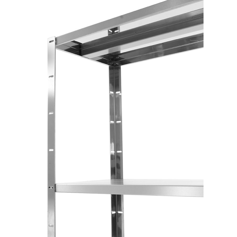 Rack de Stockage Professionnel Inox Viss&eacute; 4 &Eacute;tag&egrave;res Pleines Kitchen Line 1000x400x1800mm - Hendi