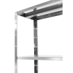 Rack de Stockage Professionnel Inox Viss&eacute; 4 &Eacute;tag&egrave;res Pleines Kitchen Line 1000x400x1800mm - Hendi