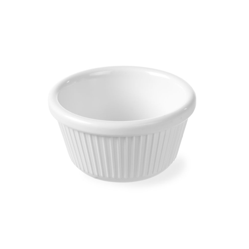 Ramequin Rainur&eacute; C&eacute;ramique Blanc &Oslash;80x(H)40mm 80ml - Hendi