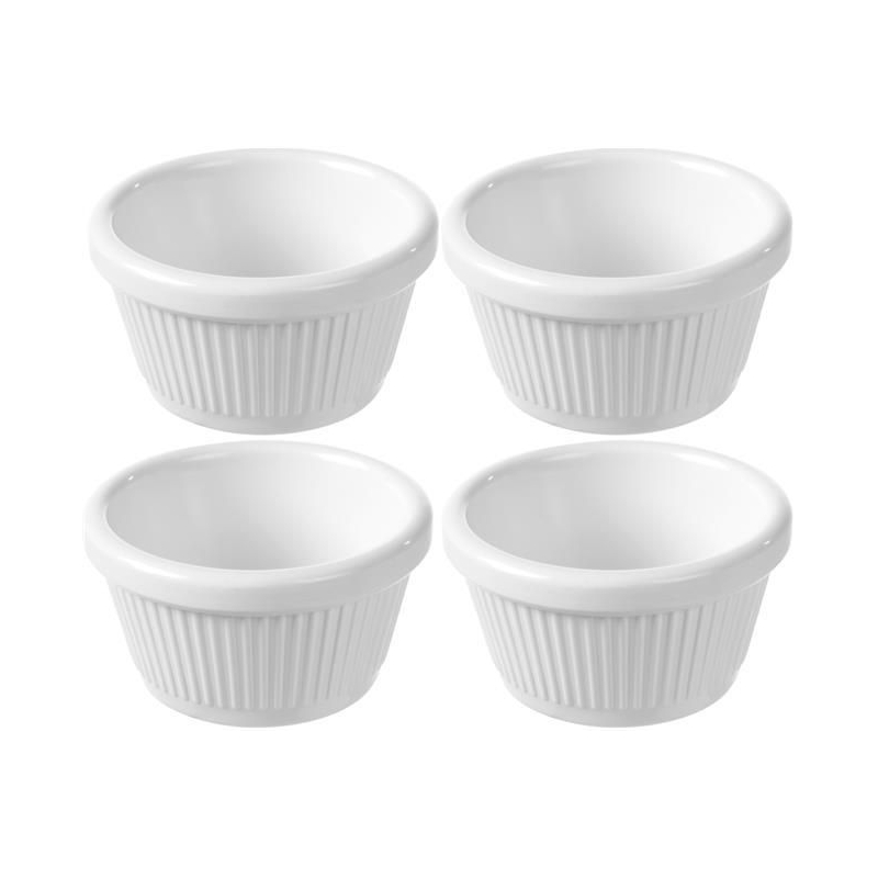 Ramequin Rainur&eacute; M&eacute;lamine, 50 ml (Lot de 4) - Hendi