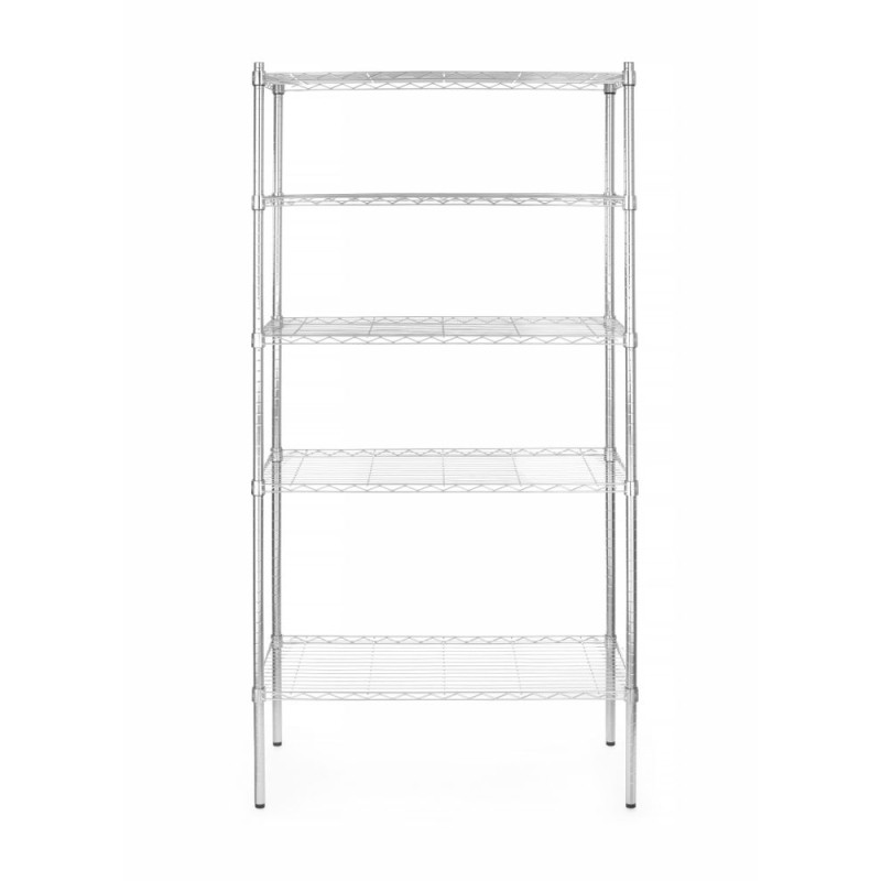 Rayonnage Chrome 5 &Eacute;tag&egrave;res, 910x455x1830mm - Hendi