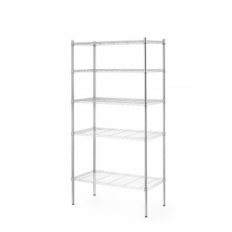 Rayonnage Chrome 5 &Eacute;tag&egrave;res, 910x455x1830mm - Hendi