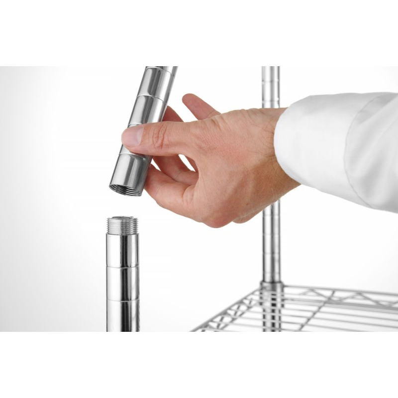 Rayonnage Chrome 5 &Eacute;tag&egrave;res, 910x455x1830mm - Hendi