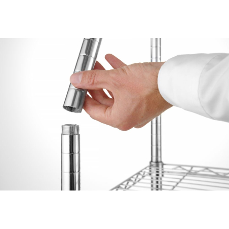 Rayonnage Chrome 5 &Eacute;tag&egrave;res, 910x455x1830mm - Hendi