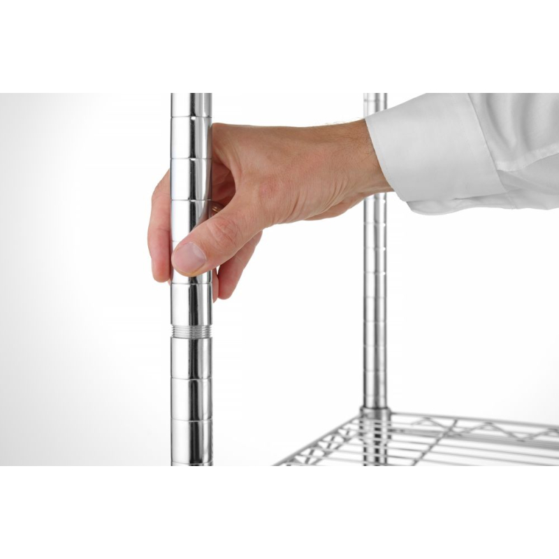Rayonnage Chrome 5 &Eacute;tag&egrave;res, 910x455x1830mm - Hendi